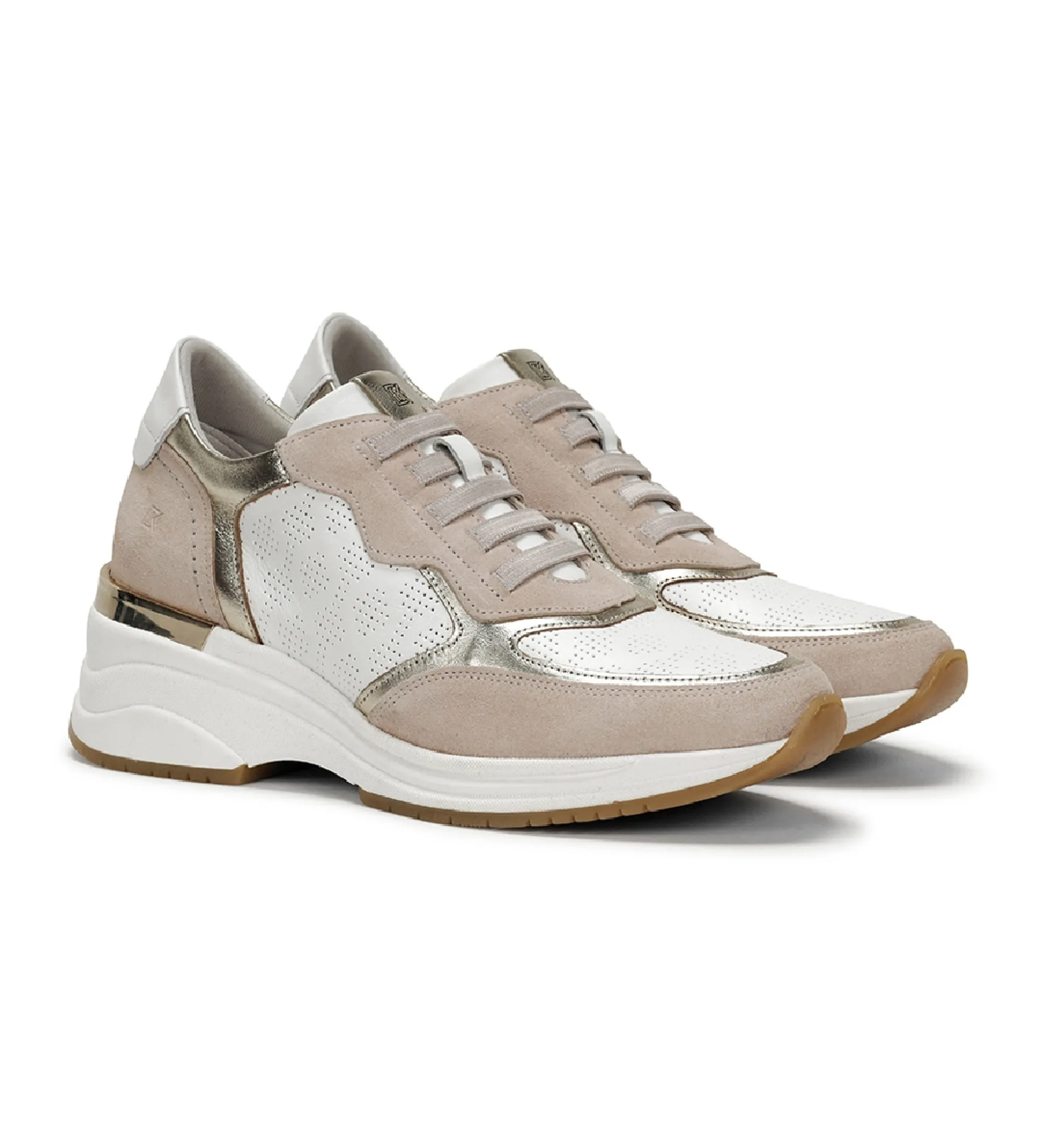 Zapatillas de Piel D9046 beige