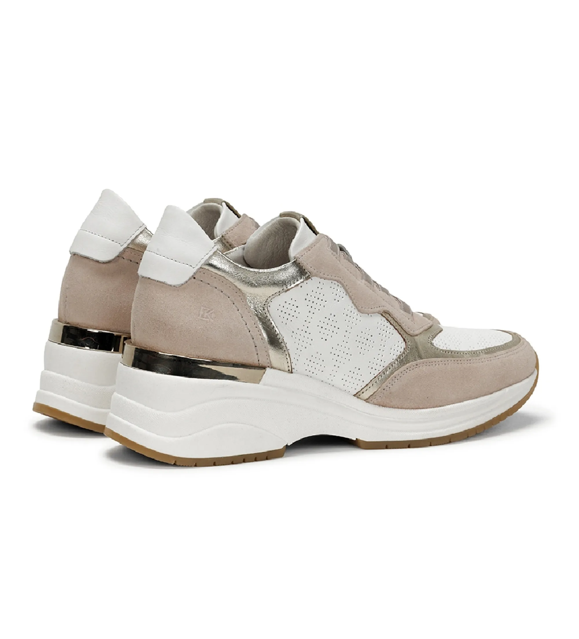 Zapatillas de Piel D9046 beige