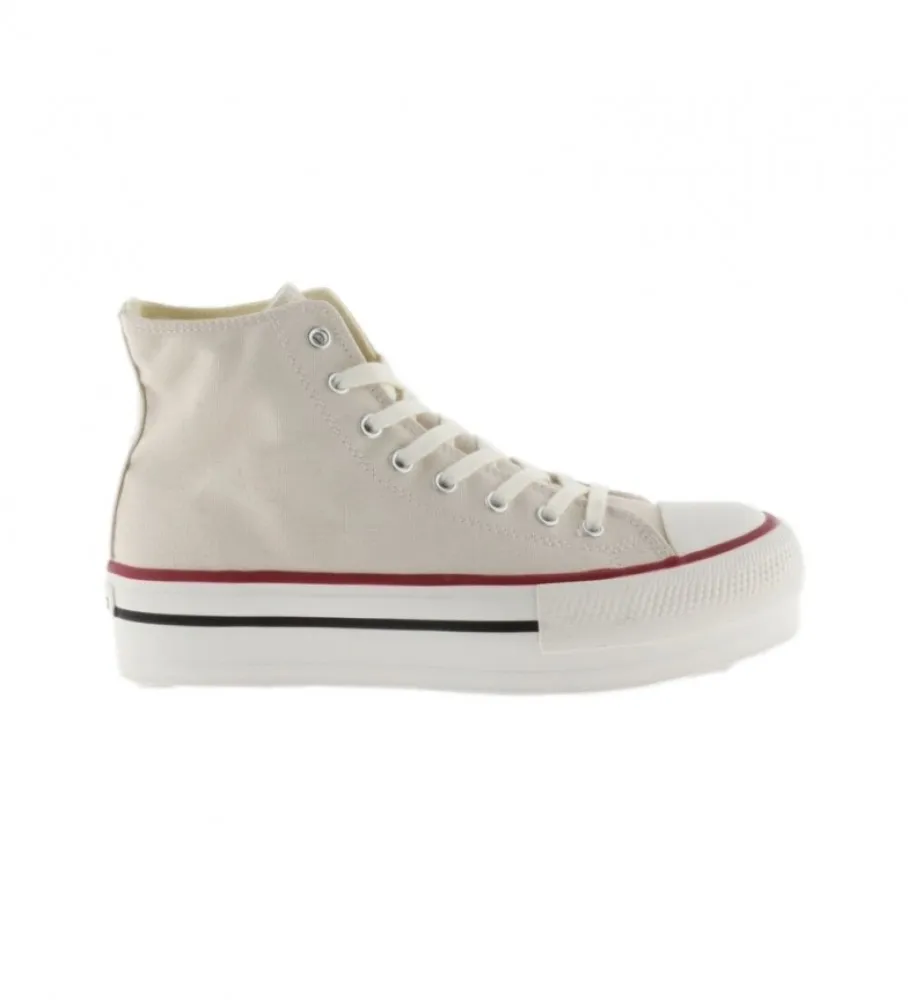 Zapatillas de piel Tribu beige