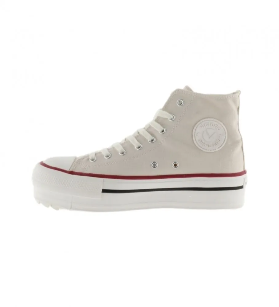 Zapatillas de piel Tribu beige