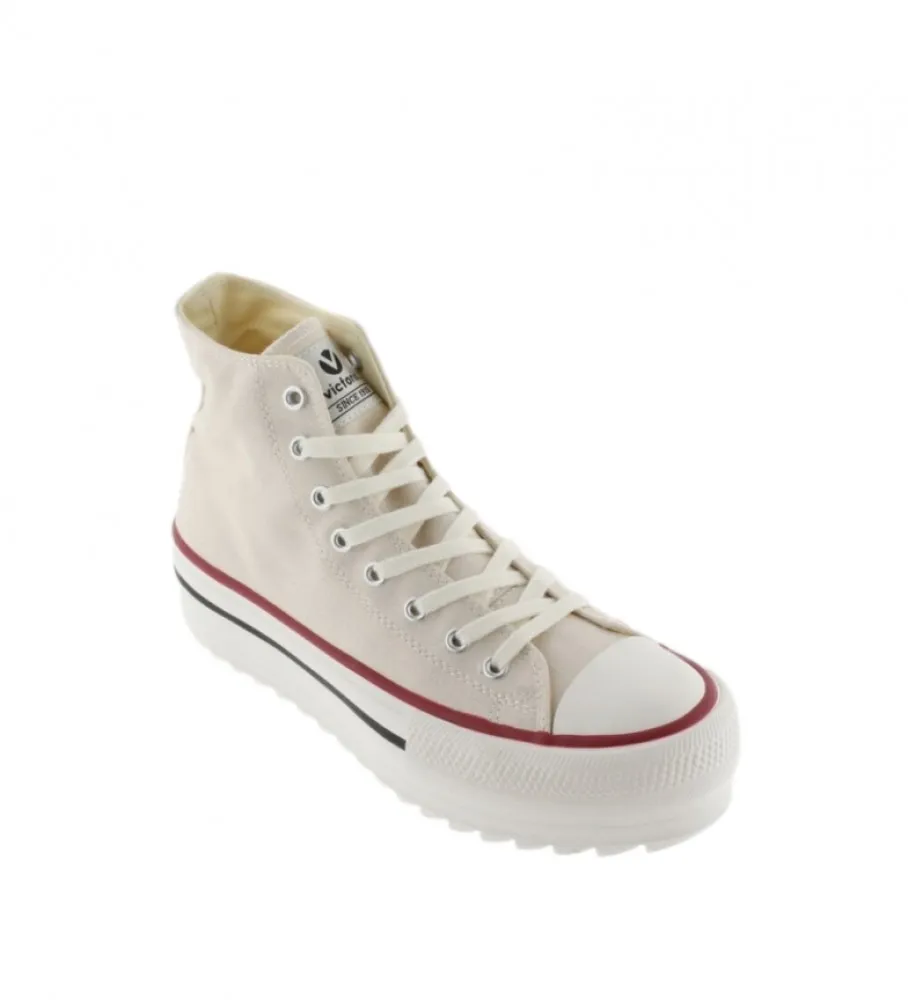 Zapatillas de piel Tribu beige