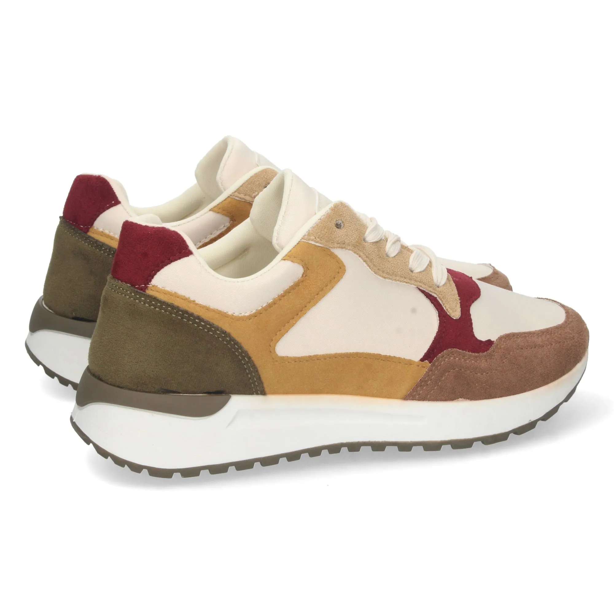 zapatillas planas para mujer cierre cordones multicolor
