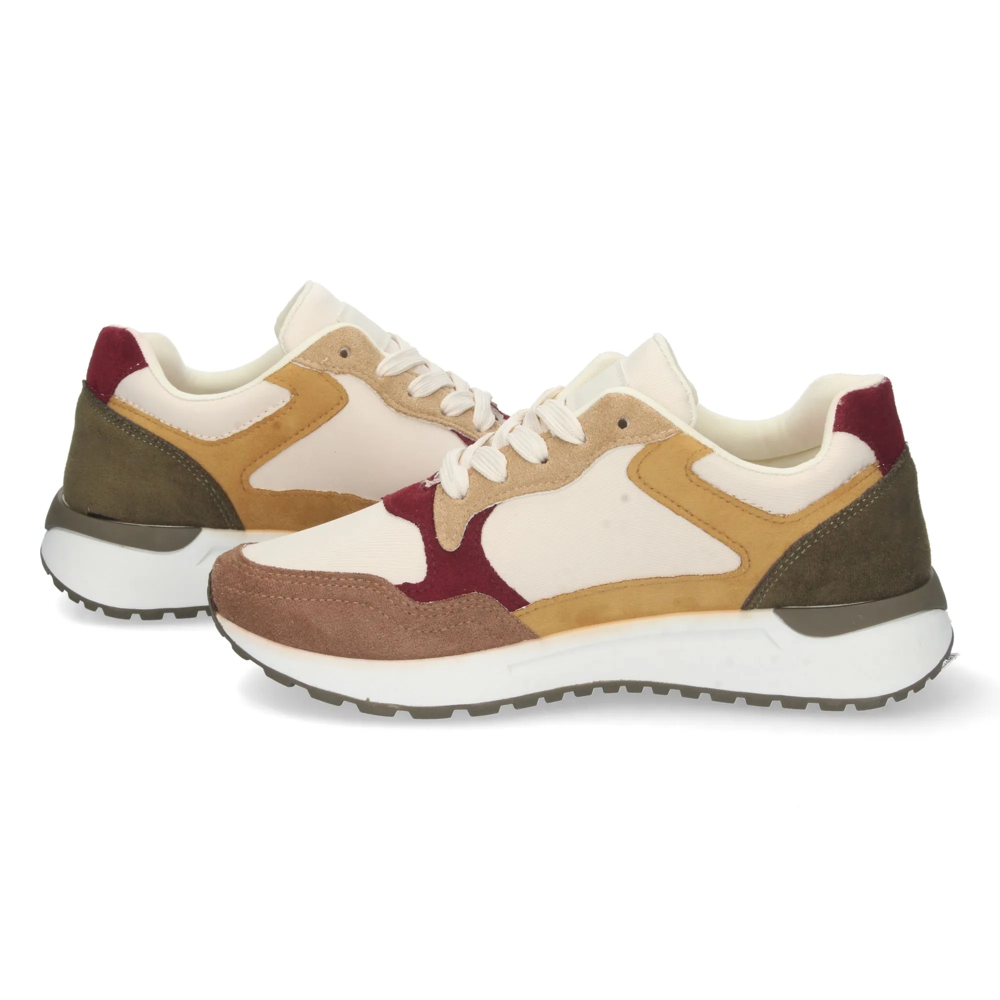 zapatillas planas para mujer cierre cordones multicolor