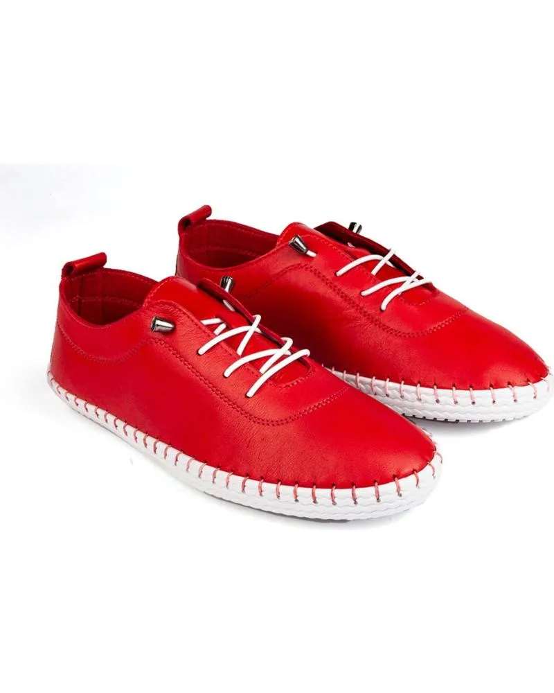 Zapatos ZUEKOOS  de Mujer ZAPATO COMODO  ROJO