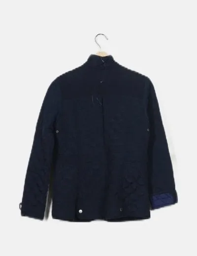 Zara Abrigo azul marino acolchado
