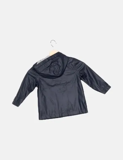Zara Abrigo azul marino impermeable