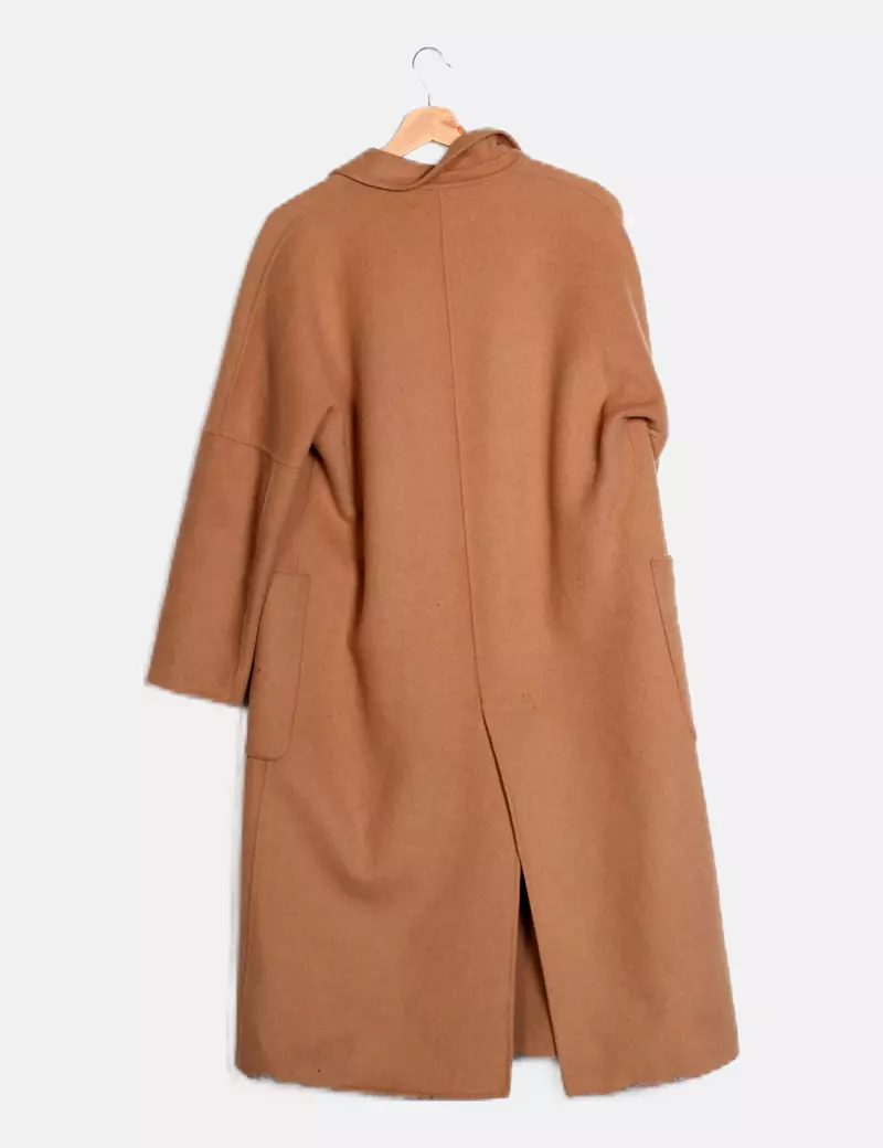 Zara Abrigo de paño marrón
