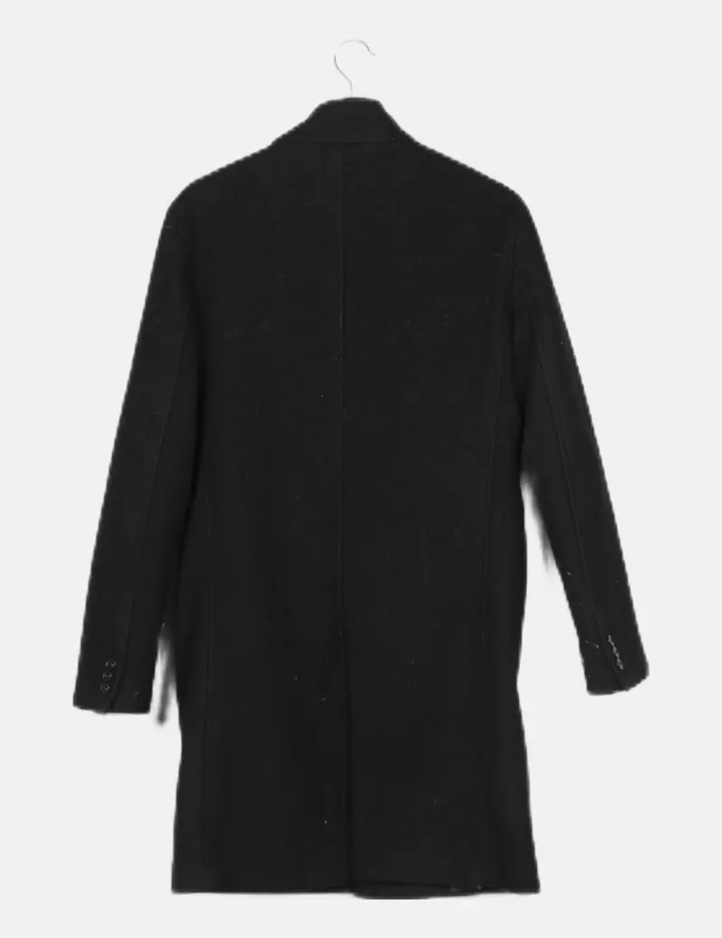 Zara Abrigo de paño negro