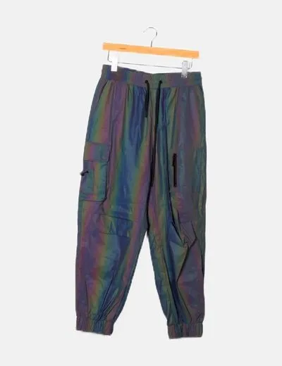 Zara Pantalón slouchy irisado