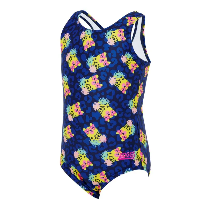 Zoggs Bañador Scoopback Tots Niñas Kitten Safari print